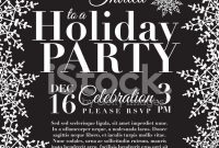 Snowflake Holiday Party Invitation Template Blue Stock Vector within measurements 791 X 1024