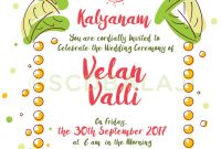 South Indian Tamil Wedding Invitation Design And Illustration Scd pertaining to proportions 937 X 1242