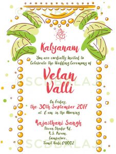 South Indian Tamil Wedding Invitation Design And Illustration Scd pertaining to proportions 937 X 1242