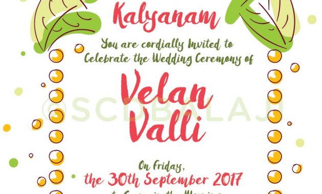 South Indian Tamil Wedding Invitation Design And Illustration Scd pertaining to proportions 937 X 1242