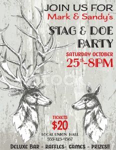 Stag And Doe Party Invitation Template Stock Vector Freeimages within dimensions 791 X 1024