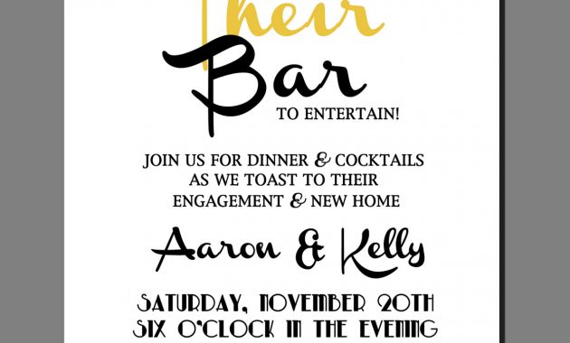 Stock The Bar Party Invitations Stock The Bar Party Invitations In within sizing 1275 X 1500