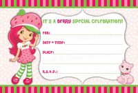 Strawberry Shortcake Free Printable Birthday Invitations Projects throughout size 1500 X 1000