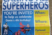 Superhero Newspaper Birthday Invitation The Scrap Shoppe inside measurements 856 X 1076