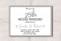 Surprise 25th Wedding Anniversary Invitation Templates Wedding with regard to proportions 1500 X 1159