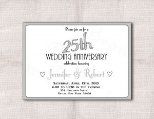 Surprise 25th Wedding Anniversary Invitation Templates Wedding with regard to proportions 1500 X 1159