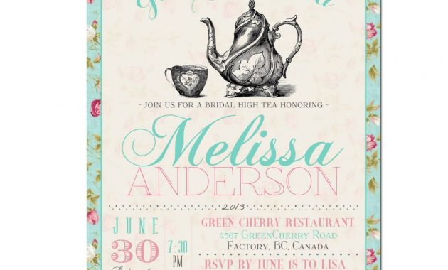 Tea Party Invitation Templates To Print Free Printable Tea Party in sizing 1200 X 1200