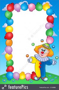 Templates Party Invitation Frame With Clown 4 Stock Illustration intended for measurements 919 X 1392