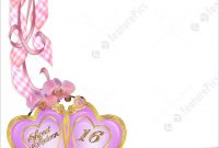 Templates Sweet 16 Birthday Invitation Border Stock Illustration within proportions 1040 X 1392