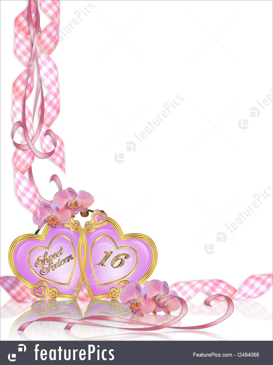 Templates Sweet 16 Birthday Invitation Border Stock Illustration within proportions 1040 X 1392