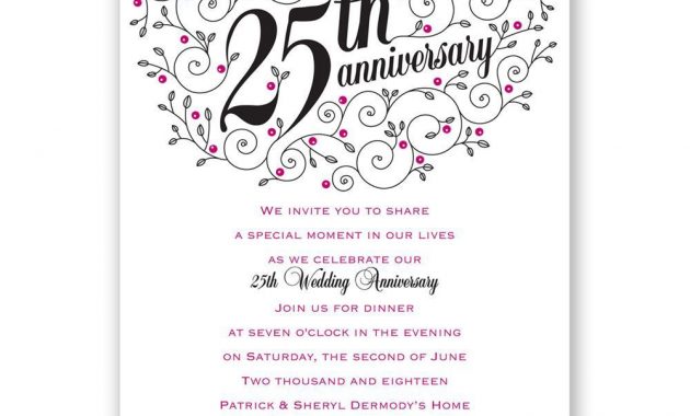 Th Anniversary Invitation Templates Cool Invitation Ideas Th Wedding inside dimensions 1000 X 1000