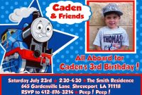 Thomas The Tank Engine Train Printable Diy Birthday Party Invitation for dimensions 1500 X 1071