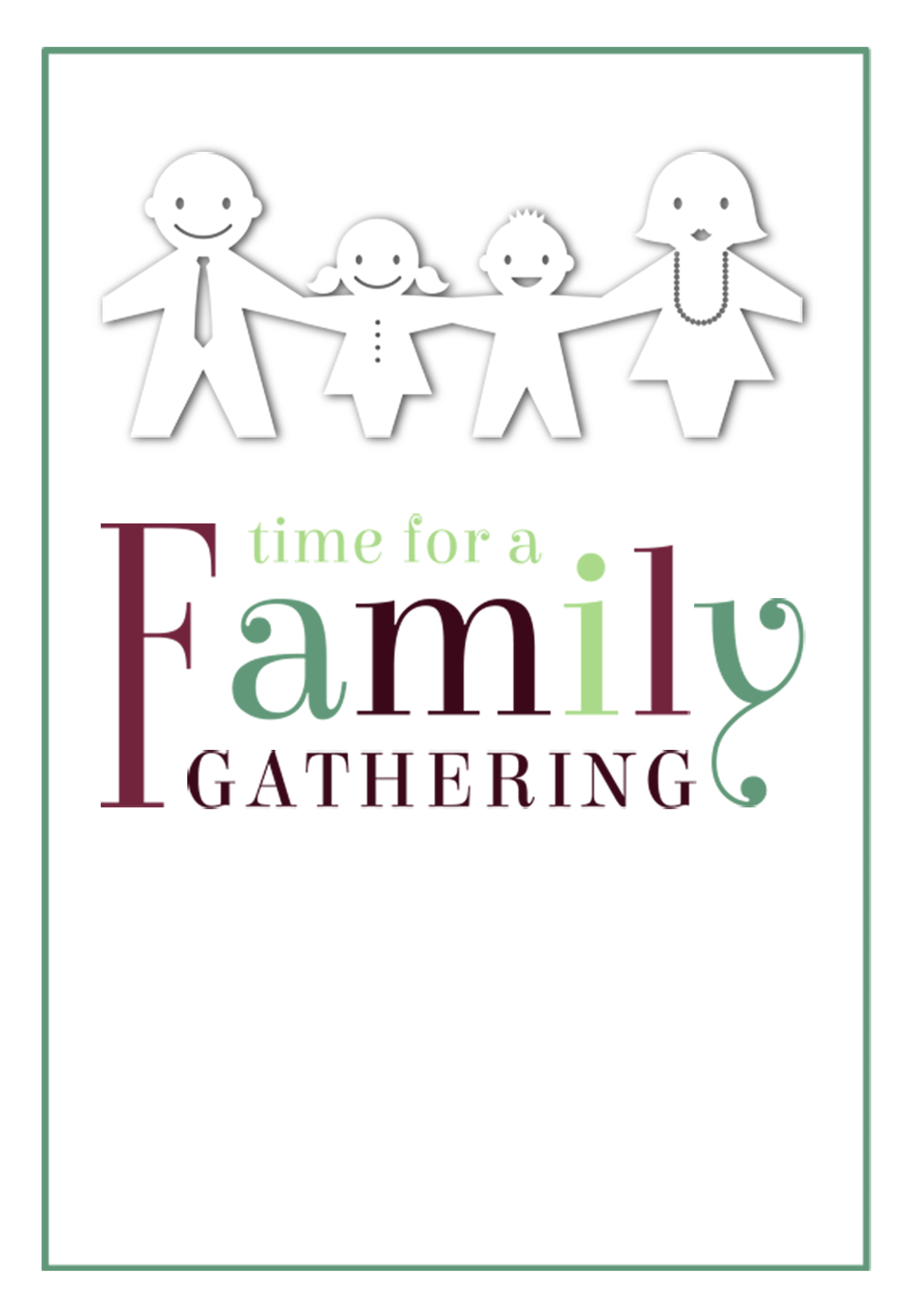 Time For A Family Gathering Free Printable Family Reunion regarding proportions 1542 X 2220