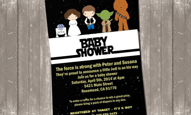 Tips Easy To Create Star Wars Ba Shower Invites Free Templates within proportions 1500 X 1200