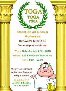 Toga Party Invitations Google Search Frankie Toga Party In 2018 intended for proportions 1500 X 2067