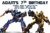 Transformers Birthday Invitation Template Party Alistairs 5th intended for dimensions 1500 X 1071