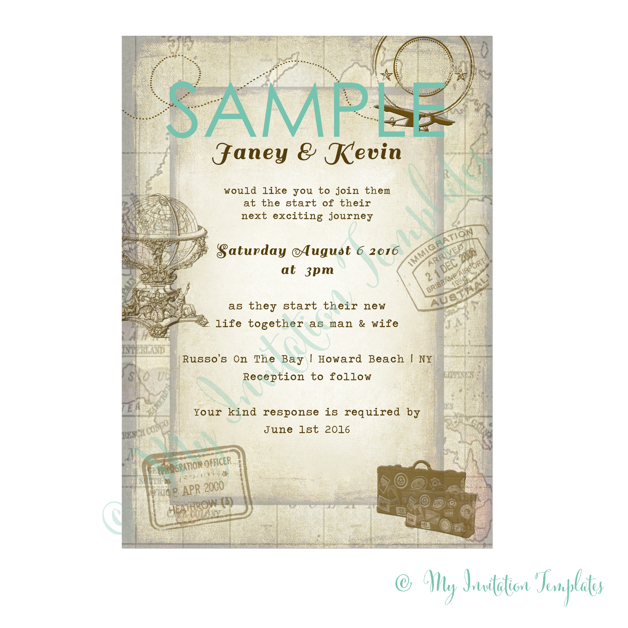 Travel Invitation Template Free Sample with regard to proportions 2000 X 2000