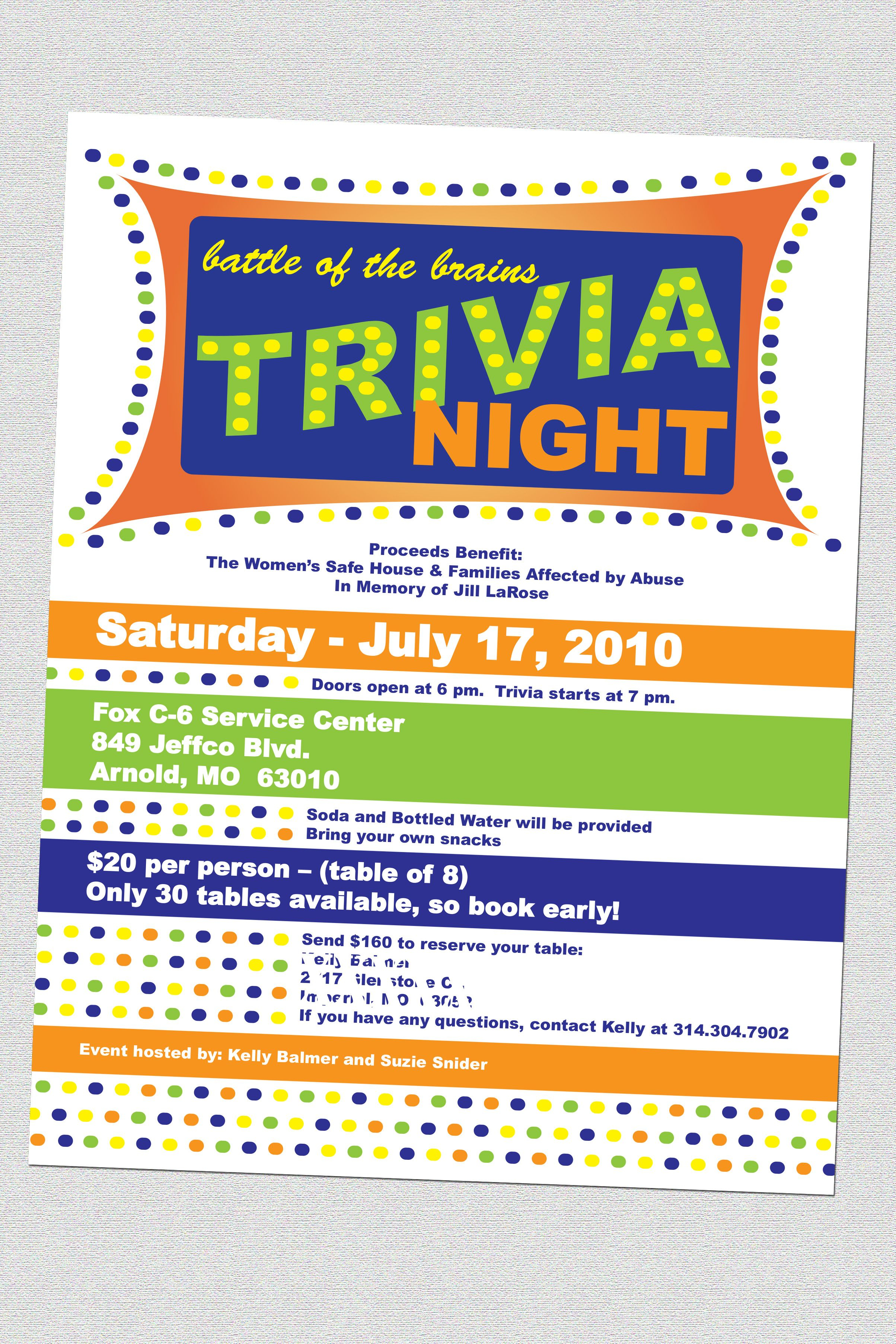 Trivia Night Flyers Designs And Photography Kristin Hudson pertaining to size 2407 X 3611