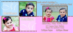 Twin Birthday Invitations Twin Birthday Invitations For Best for sizing 1480 X 682