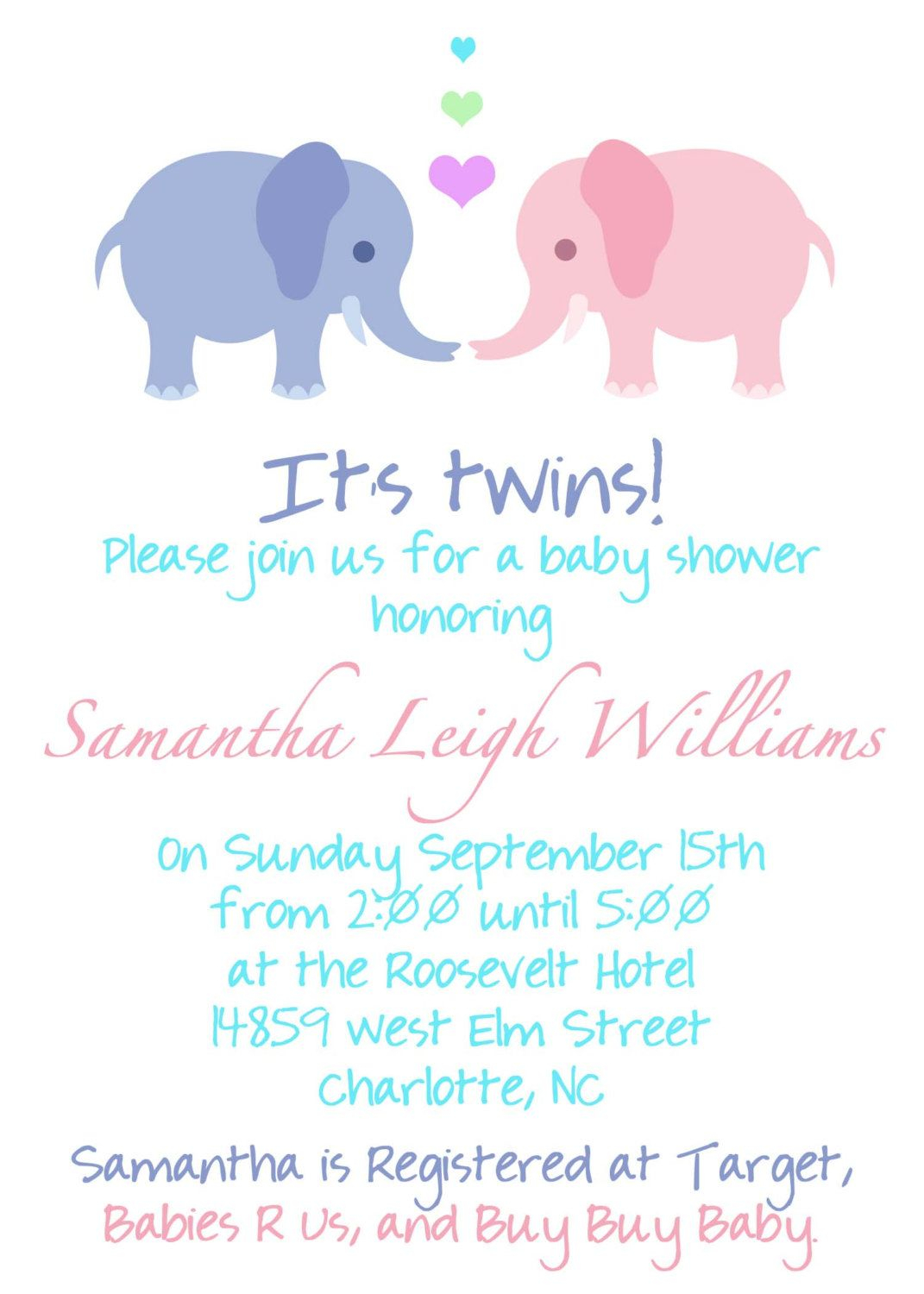 Twin Pregnancy Announcement Wording Ba Shower Invitation intended for sizing 1071 X 1500