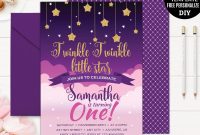 Twinkle Little Star Birthday Invitation Template Twinkle Twinkle within sizing 1000 X 800