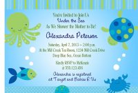 Under The Sea Ba Shower Invitations Free Templates Invitations intended for proportions 1500 X 1139