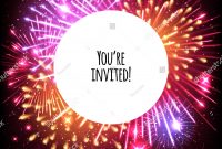 Universal Invitation Card Template Design Fireworks Stock Vector within proportions 1500 X 1600