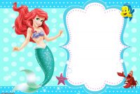 Updated Free Printable Ariel The Little Mermaid Invitation Template pertaining to sizing 1500 X 1071