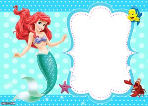 Updated Free Printable Ariel The Little Mermaid Invitation Template pertaining to sizing 1500 X 1071