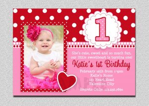 Valentines Birthday Invitation 1st Birthday Valentines Birthday inside sizing 1500 X 1071