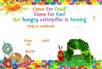 Very Hungry Caterpillar Invitation Template Free Printable Free inside measurements 1500 X 1071