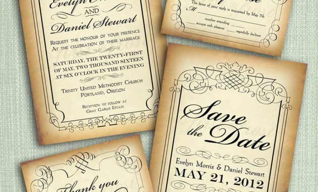 Vintage Style Wedding Invitations Vintage Style Wedding Invitations regarding size 900 X 1000