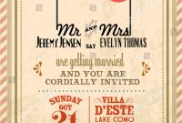 Vintage Wedding Invitation Card Template Vectorillustration Stock for proportions 1128 X 1600