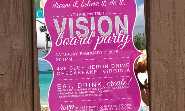 Vision Board Party Invitation Vision Board Party Invitation for dimensions 1500 X 1500