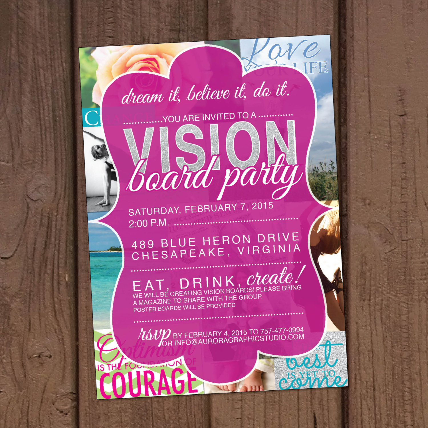 Vision Board Party Invitation Vision Board Party Invitation for dimensions 1500 X 1500