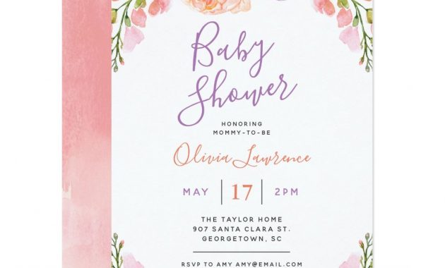 Watercolor Floral Ba Shower Invitation In 2018 Babies And Ba regarding dimensions 1106 X 1106