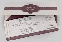 Wedding Boarding Pass Invitation Template On Behance with sizing 1200 X 900