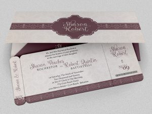 Wedding Boarding Pass Invitation Template On Behance with sizing 1200 X 900