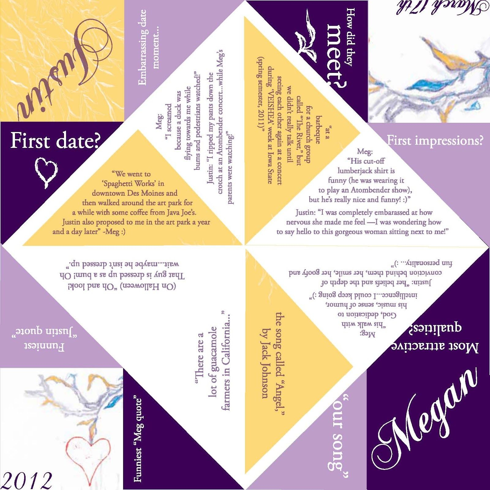 Wedding Cootie Catcher Template Google Search My Wedding pertaining to measurements 1600 X 1600