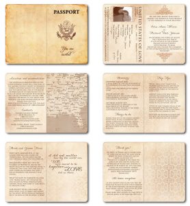 Wedding Invitation Passport Printable Template Vintage Passport 6 for sizing 1200 X 1297