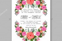 Wedding Invitation Printable Template With Floral Wreath Or Bouquet within measurements 900 X 960