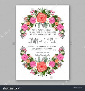 Wedding Invitation Printable Template With Floral Wreath Or Bouquet within measurements 900 X 960