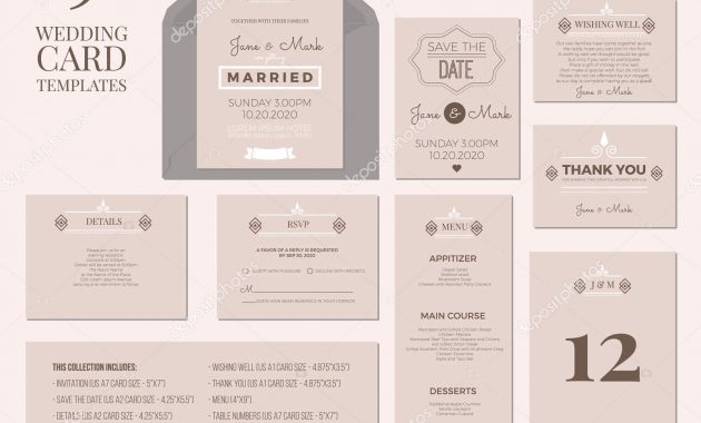 Wedding Invitation Template Stock Vector Nongpimmy 184615402 regarding sizing 1600 X 1433