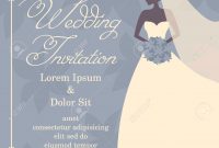 Wedding Invitation Template With Beautiufl Brides Silhouette within size 1300 X 1238