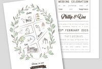 Wedding Invitation Template With Map Royalty Free Vector inside dimensions 947 X 1080