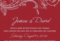 Wedding Invitation Templates Psd Photoshop Red Crimson White intended for proportions 1071 X 1500