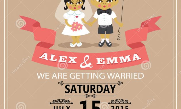 Wedding Invitation With Cartoon Asian Ba Bride And Groom Stock regarding measurements 1300 X 1390