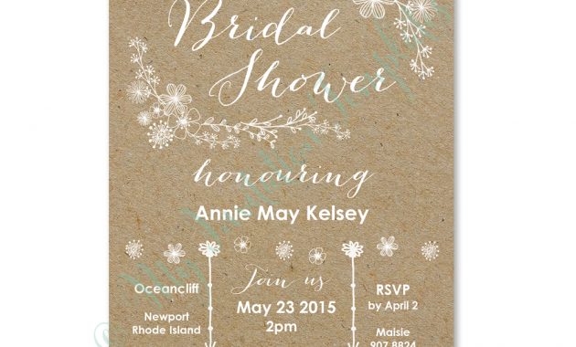 Whimsical Rustic Bridal Shower Invitation Template In 2018 Bridal within sizing 1000 X 1000