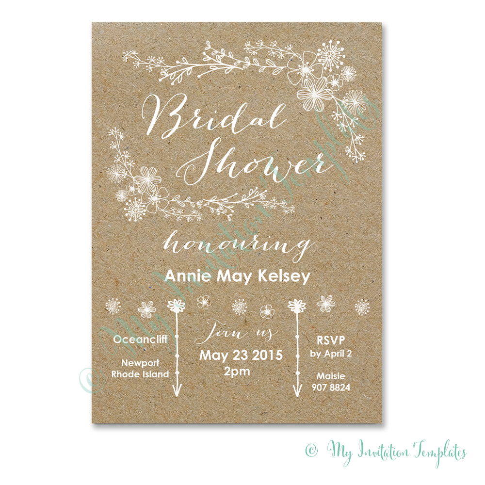 Whimsical Rustic Bridal Shower Invitation Template In 2018 Bridal within sizing 1000 X 1000