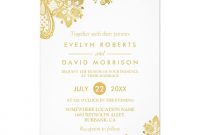 White And Gold Invitations Inspirational An Invitation Card in proportions 1106 X 1106